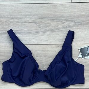 FORM AND FOLD The Line Bikini Top in Grape